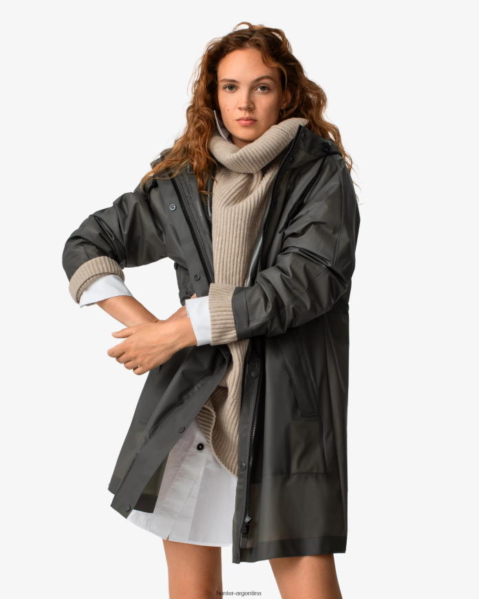 Hunter mujer parka impermeable play vinilo transparente 8B42Z8350